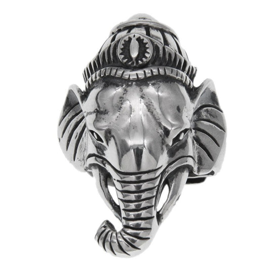 Anello Elefante Ganesha in Argento Antico 925 - EkoWorld Jewels Anello