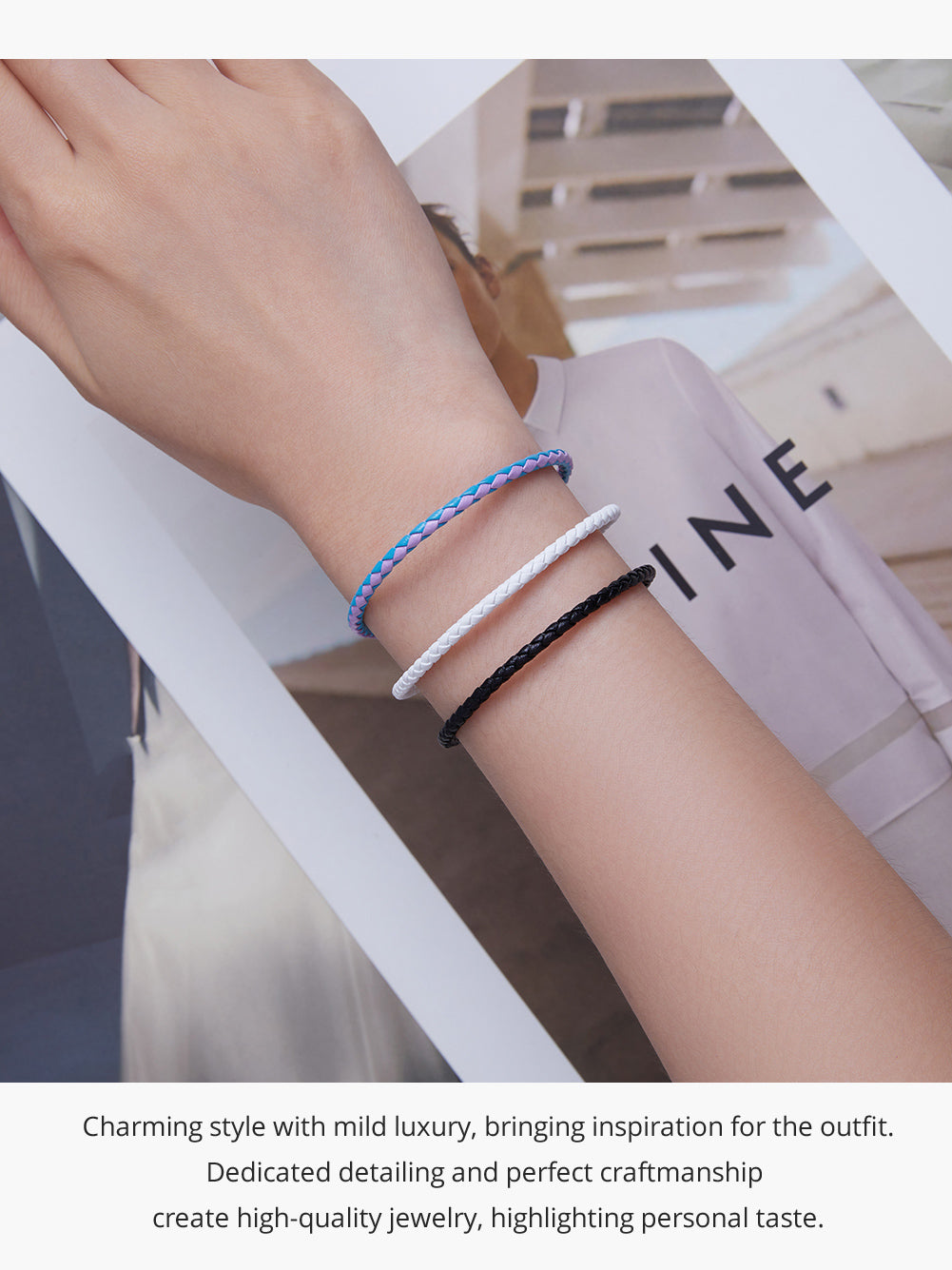 Copy of the Leather Bracelet in Silver 925