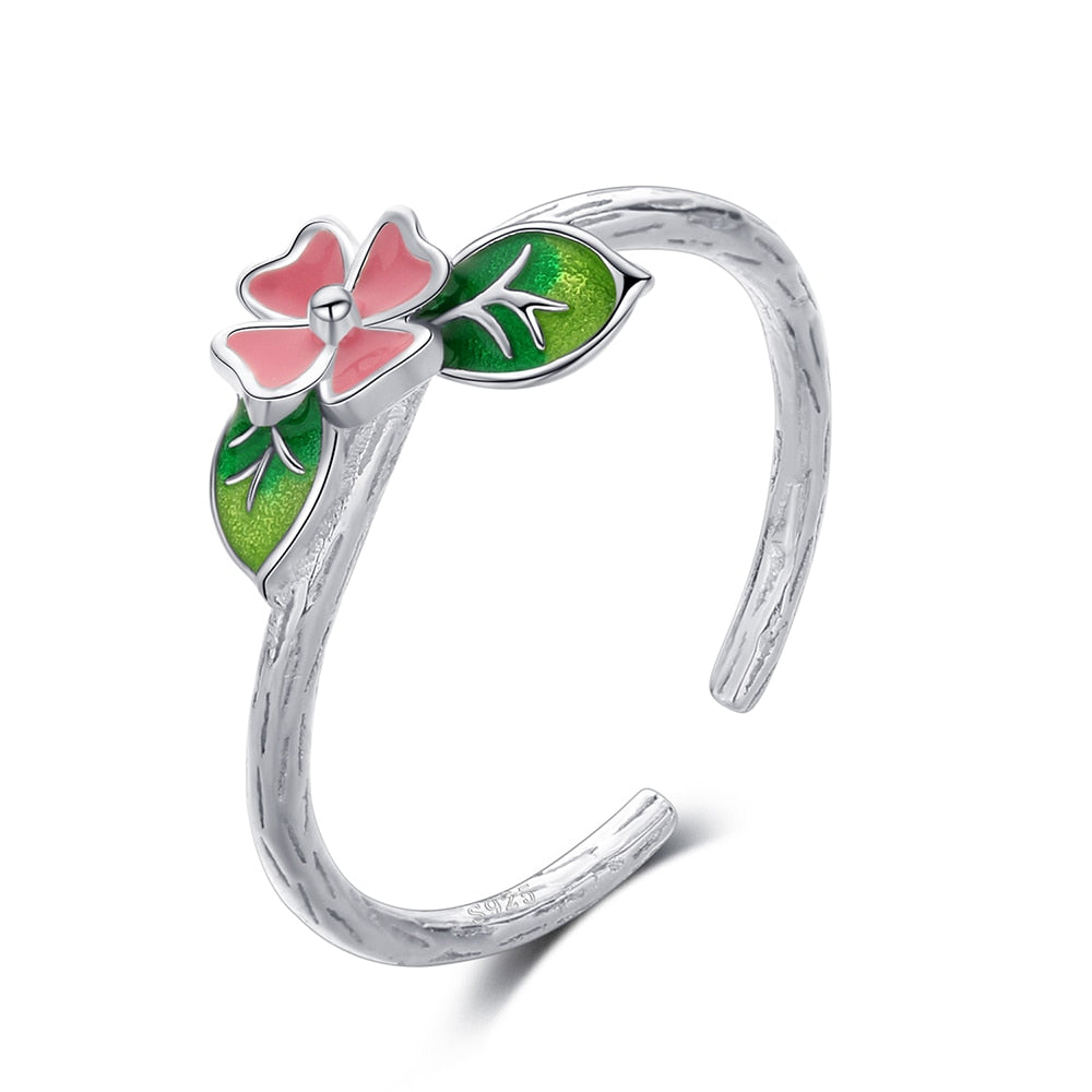 Sakura Flower Ring in 925 Silver