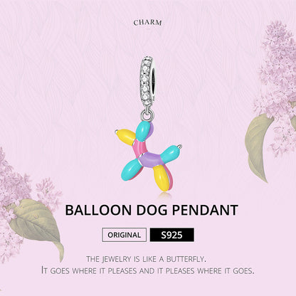 Charm Cagnolino Palloncino in Argento 925 - EkoWorld Jewels Charm