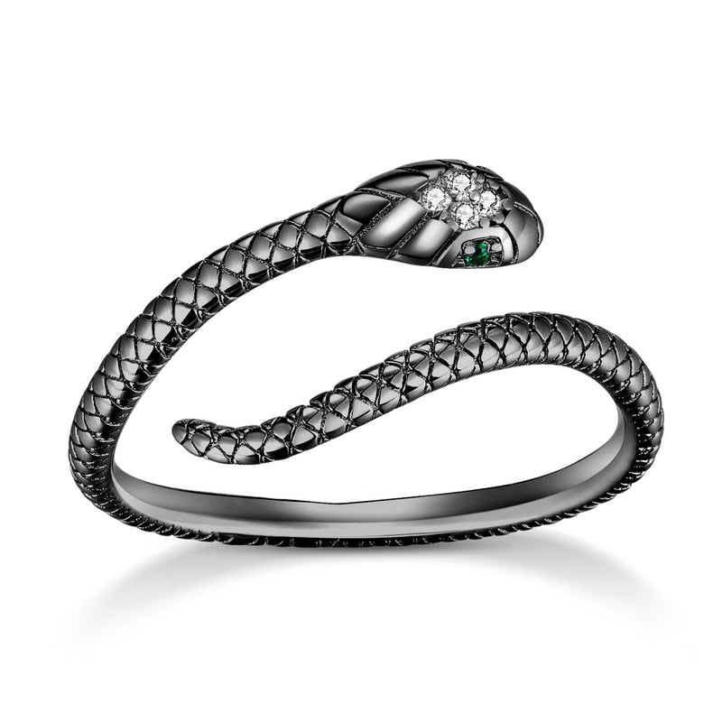 Anello Serpente in Argento 925 e Zirconi - EkoWorld Jewels Anello