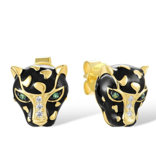 Orecchini Leopardo in Argento 925 e Zirconi - EkoWorld Jewels Orecchini