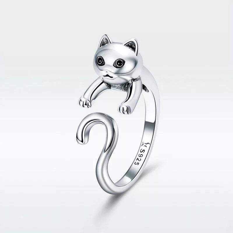 Cat 925 sterling silver ring – EkoWorld Jewels