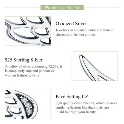 Brincos de penas em prata 925 e zircônias
