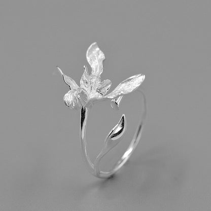 Anello Orchidea in Argento 925 - EkoWorld Jewels Anello