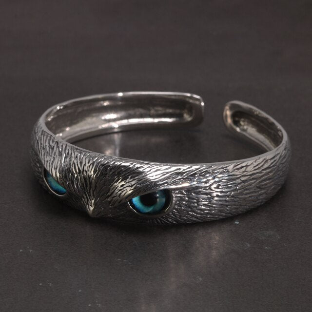 Autumnal Owl Cuff Bracelet in Sterling Silver – Verdilune