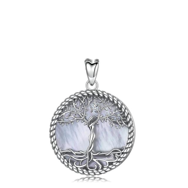 Collana Albero della Vita in Argento 925 e Abalone - EkoWorld Jewels Collana