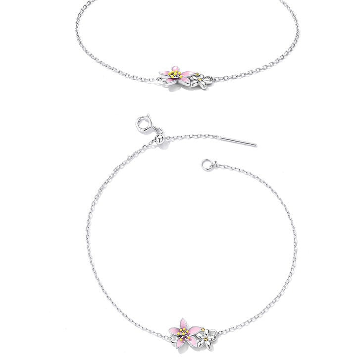 Bracciale Fiore di Sakura in Argento 925 - EkoWorld Jewels Bracciale